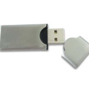 USB in metallo con inserti in plastica