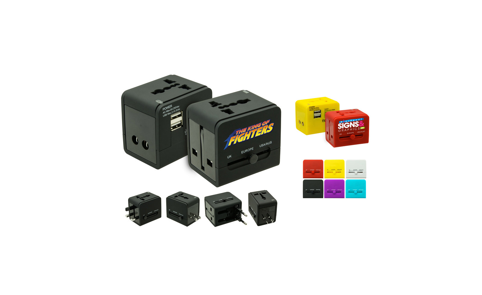 ACTECOM Adattatore Universale Da Viaggio – Da UK, Australia, USA, Cina A Europa (Presa Rotonda UE) – 250V, 10A – Bianco