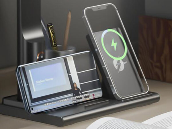 Wireless Charger 3in1 con Luce, Holder e Portapenne - immagine 7